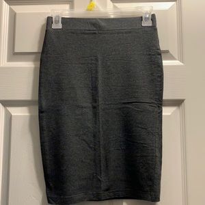 Dark gray pencil skirt